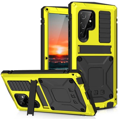 For Samsung S24 S23 S22 S21 Note20 Ultra A32 Metal+hard bak hard Silicon case