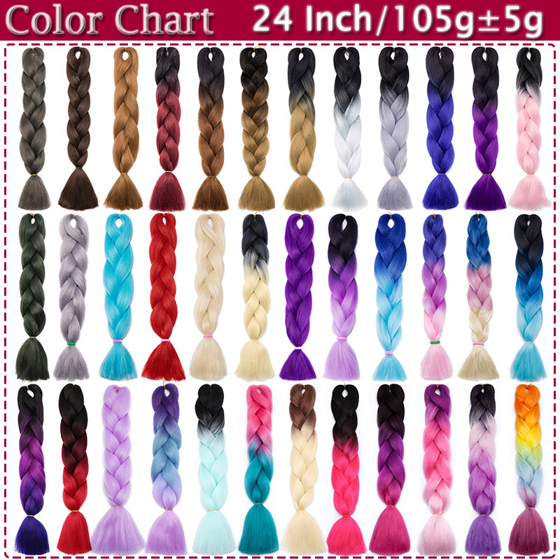 24Inch 50Colors Xpress 5Packs Jumbo Braiding Hair Extensions Ultra