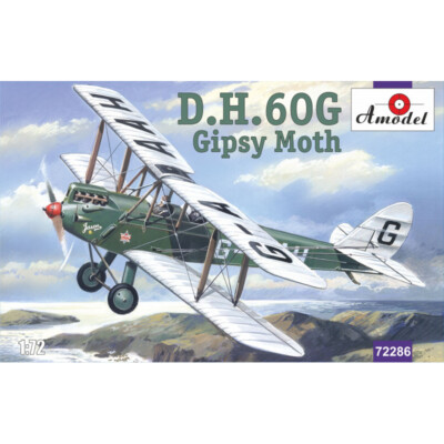 De Havilland DH.60G Gipsy Moth Scale 1/72 - Plastic model kit AMODEL 72286 