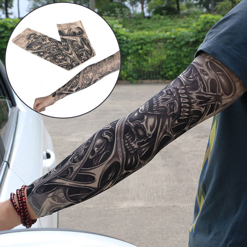 1x Mode Stretchy Temporäre Elastische Arm Fake Tattoo Ärmel Für Männer Frauen