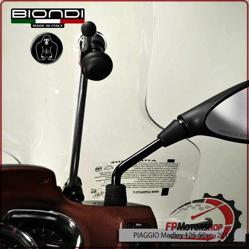KIT ATTACCHI PARABREZZA SCOOTER PER PIAGGIO BEVERLY 125/300/350 BIONDI 8500510