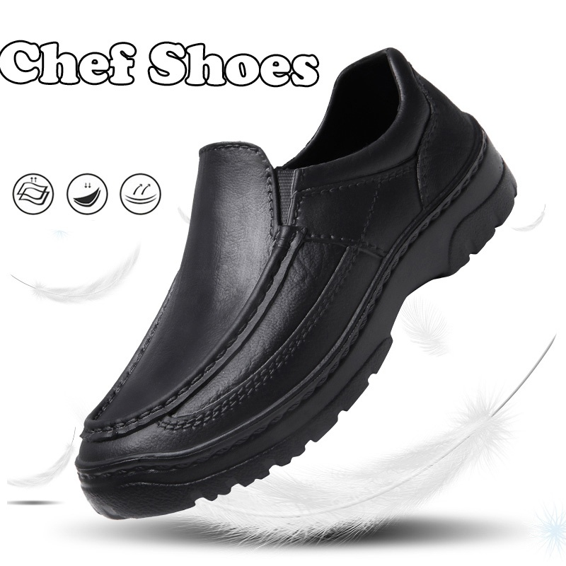 Mens black non slip top shoes