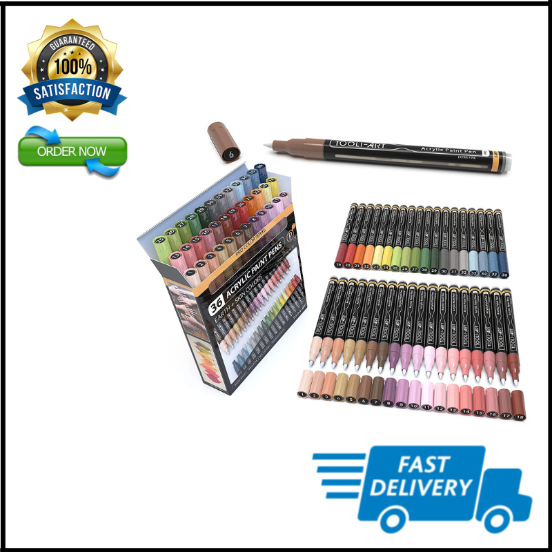 36 Acrylic Paint Pens Skin and Natural Earth Tone Marker Set