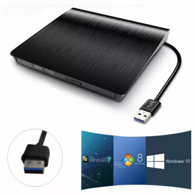 Laptop PC Mac HP Slim External CD DVD RW Drive USB 3.0 Writer Burner Player