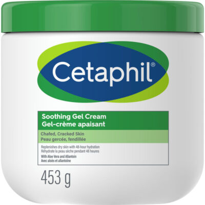 Cetaphil Soothing Gel Cream Chafed Cracked Skin Vitamin E Aloe Vera 453g NEW