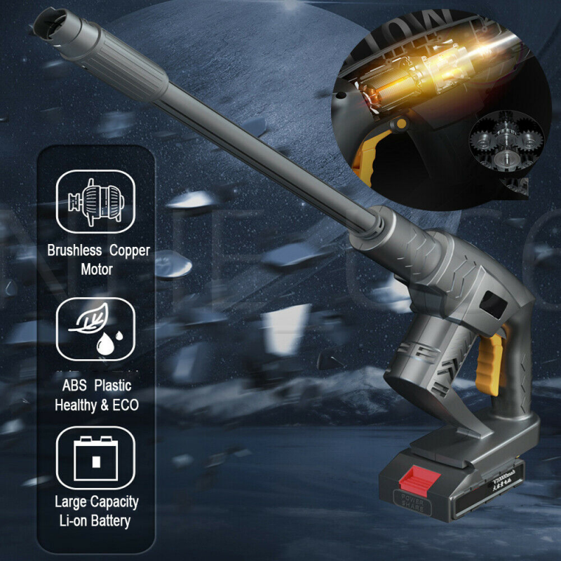 Cordless High Pressure Washer Power Cleaner 110V 360psi 12V Car Wash Adjustable