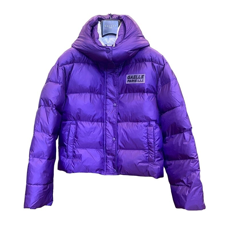 Пуховик с капюшоном женский GAELLE Paris GBDP13000 Jacket Violet With Patch