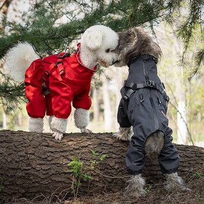 Dog Raincoat With Harness Waterproof Jacke…