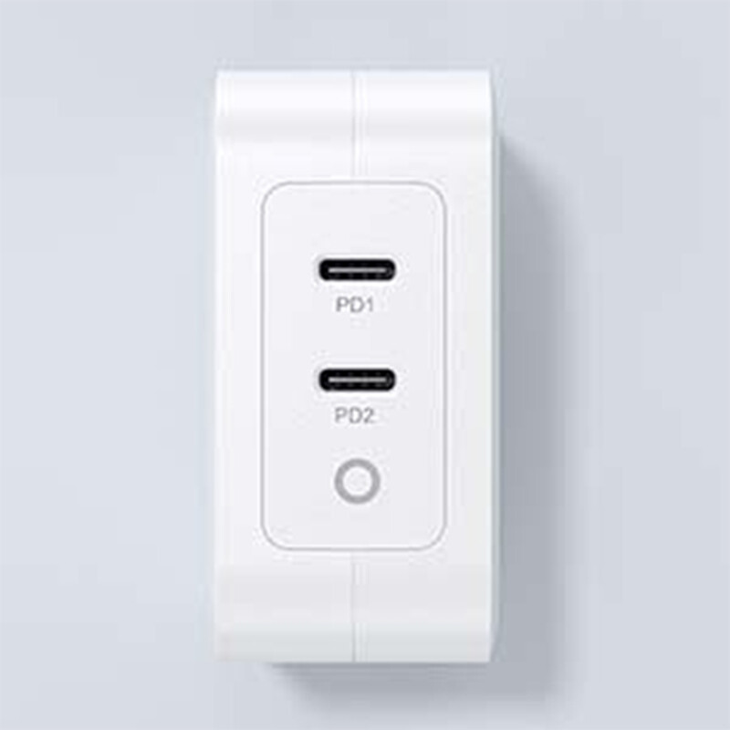 True GaN 100W Wall Charger Quick Charging PD Type C USB-C Power Adapter 2 Ports