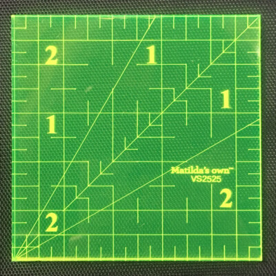 2.5 Inch Square Quilting and Patchwork Ruler by Matilda's Own Australian Made