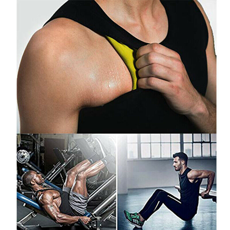 Kewlioo Men's Sauna Suit Shirt Heat Trapping Sweat Compression Vest, Shapewear