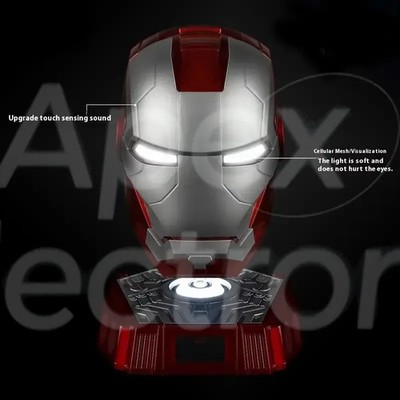Iron Man 1/1 Cosplay Helmet Mk5 Electric Voice Control Led Eyes Metal Mask