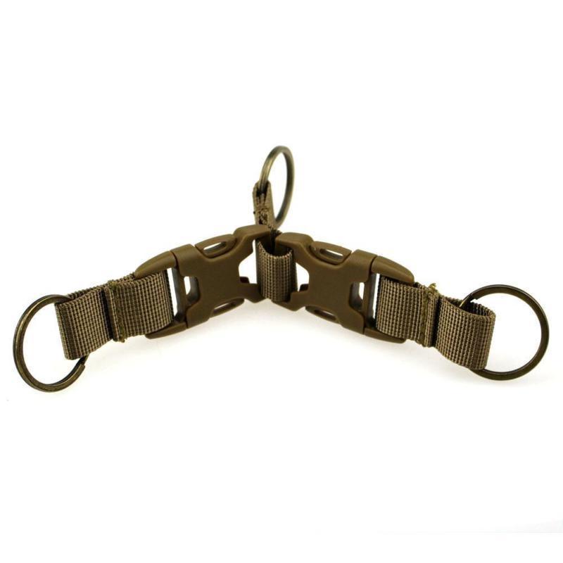 Tactical Backpack Belt Buckle Quick Release Buckle Keyring Double Key