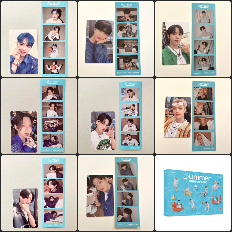 ATEEZ 2023 SUMMER PHOTO BOOK Photo card + sticker set | eBay