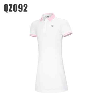 PGM Girls Short-sleeve Golf Polo Shirt Dress Kids Breathable Slim Sports Dress