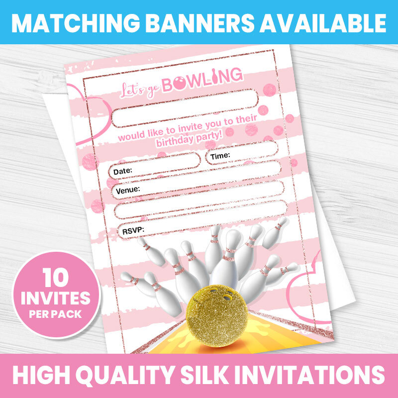 BOWLING BIRTHDAY PARTY INVITATIONS / BIRTHDAY INVITES / BOWLING INVITES