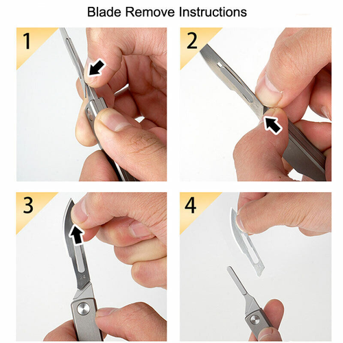 Pocket Utility Knife Replace Blade Scalpel EDC Outdoor Camping Folding Knife G10