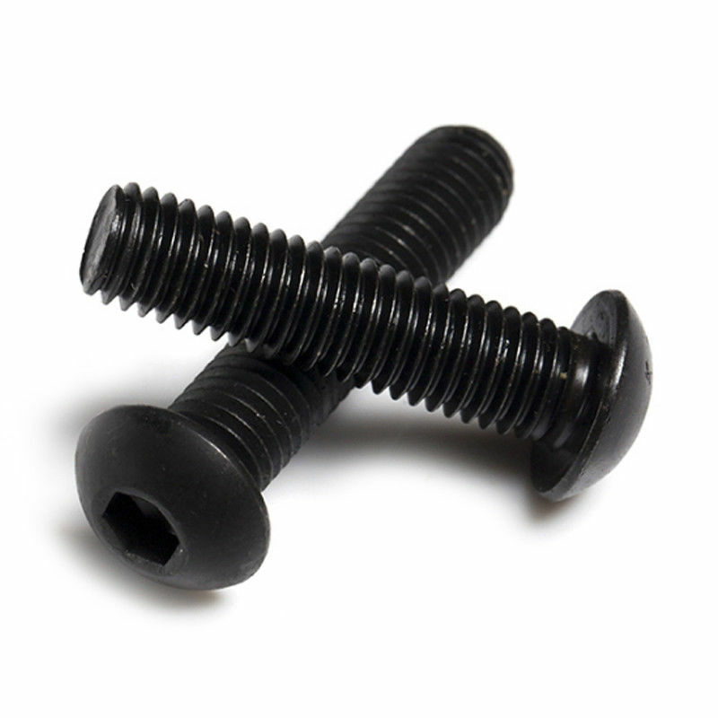 M2 M2.5 M3 M4 M5 M6 M8 Hex Socket Button Head Screw Bolt 10.9 Black Alloy Steel eBay