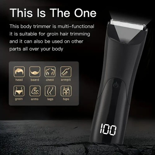 Manscape Groin Hair Trimmer for Men's Electric Ball Trimmer Wet/Dry Body Shaver