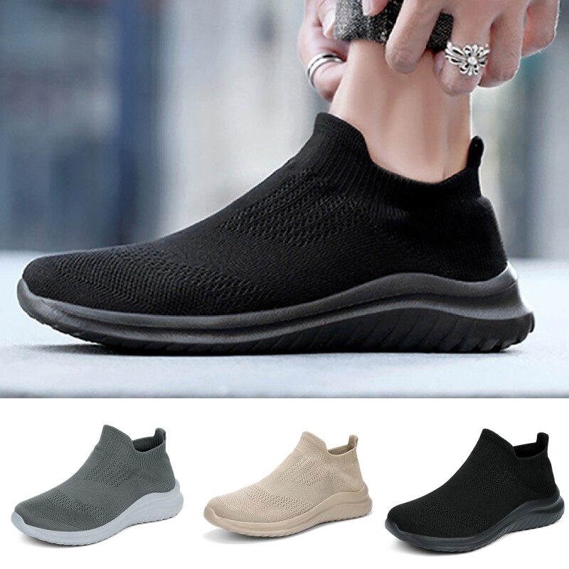 Men Athletic Shoe Sport Sock Sneakers Gym Mens Knit Upper Non-Slip Walking Shoes