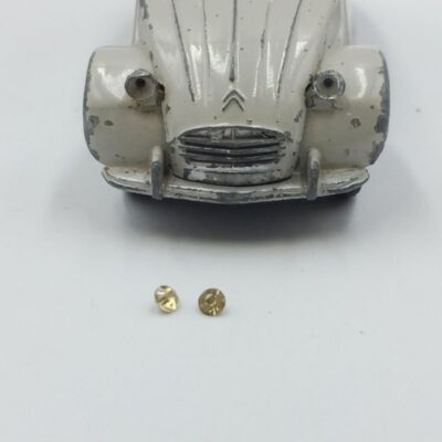 **DTF753 - 500 - Citroën 2 cv - Paire de phare diamant Jaune 3mm