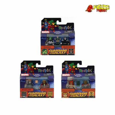 Marvel Minimates Series 79 Guardians Complete Set w/ Moondragon Build-A-Figure