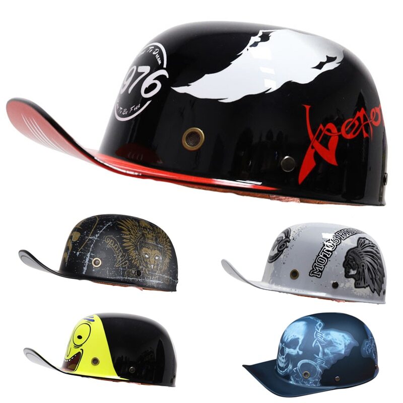 Motorcycle Helmet Summer Moto Vintage Retro De Moto Open Face Half Helmet