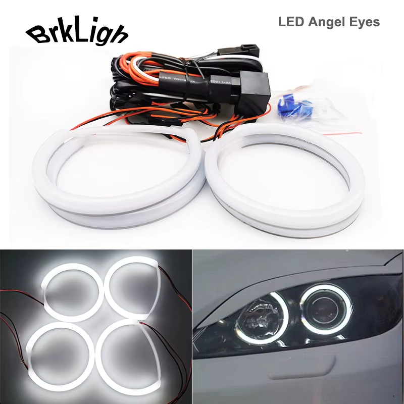 4Pcs For Mazda 3 MPS Speed Axela Mazda3 Super Bright LED Angel Eyes Halo Rings C