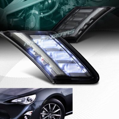 SMOKE LENS LED TURN SIGNAL SIDE MARKER LIGHTS FIT 13-20 SUBARU BRZ/SCION FR-S