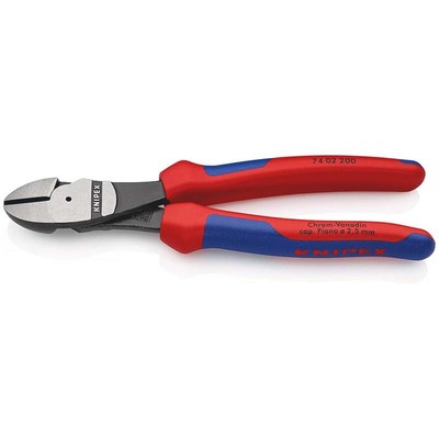 KNIPEX Kraft-Seitenschneider, Schwarz atramentiert, mit Mehrkomponenten-Hüllen