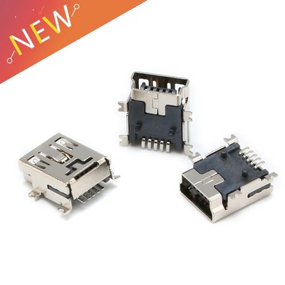 20PCS Mini USB 5pin Female Socket Connector 4-Foot for Charging