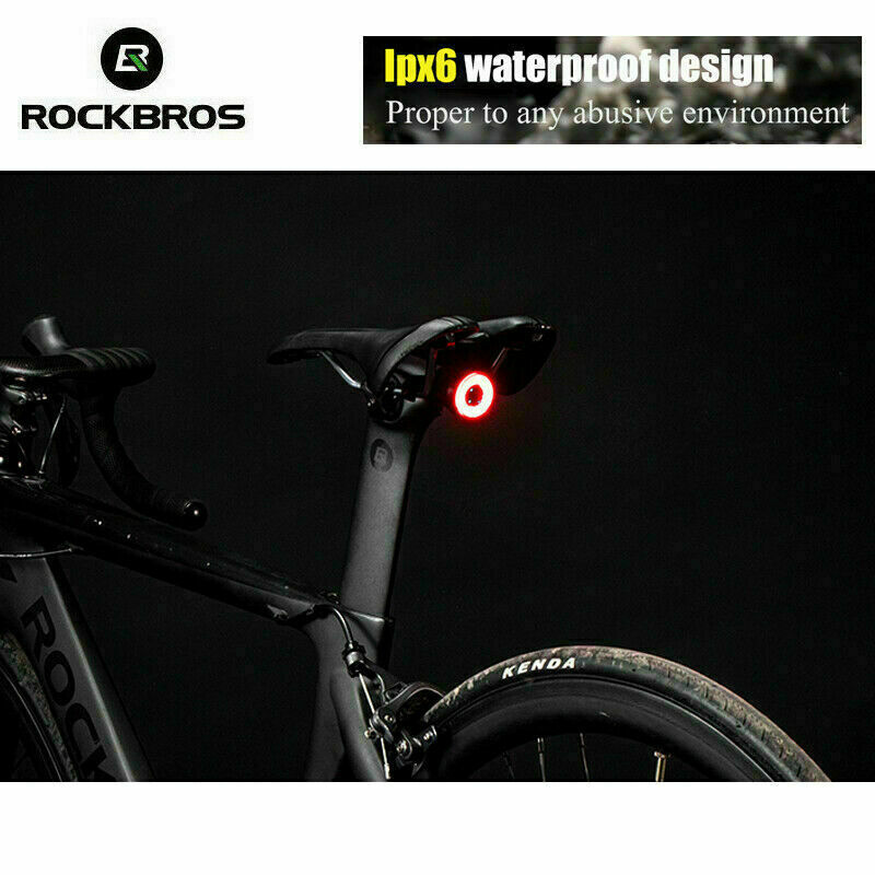 ROCKBROS Bicycle Taillight Smart Brake Sense Light Auto Start＆Stop LED Rearlight