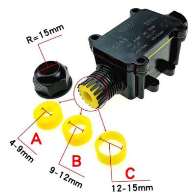 2 Way Waterproof Electrical Junction Box For Outdoor Lighting Cable IP68 yu