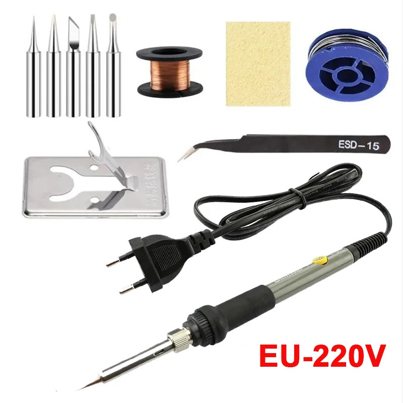 Fer à souder 60W réglable précision – kit réparation électronique DIY