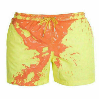 Color Changing Swim Trunks Temperature Sensitive Summer Beach Swimwear Shorts