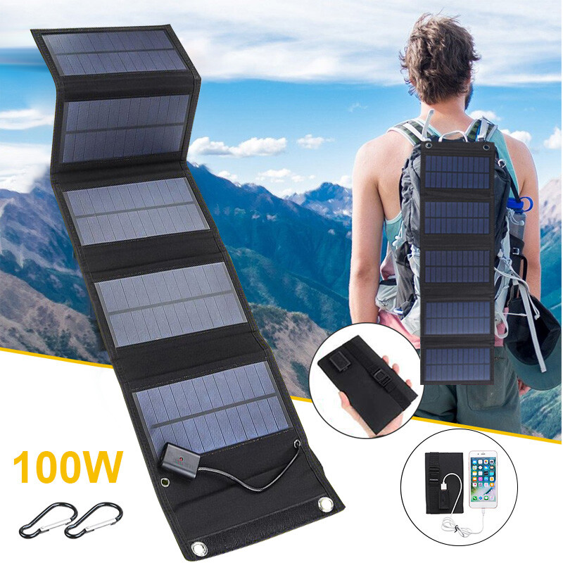 PFCTART Portable Solar Power Bank USB Charger Waterproof for Phone Camping NEW