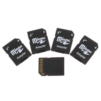 5Pcs Micro SD Trans Flash TF To SD SD HC Memory Card Adapter Converter Black Sn