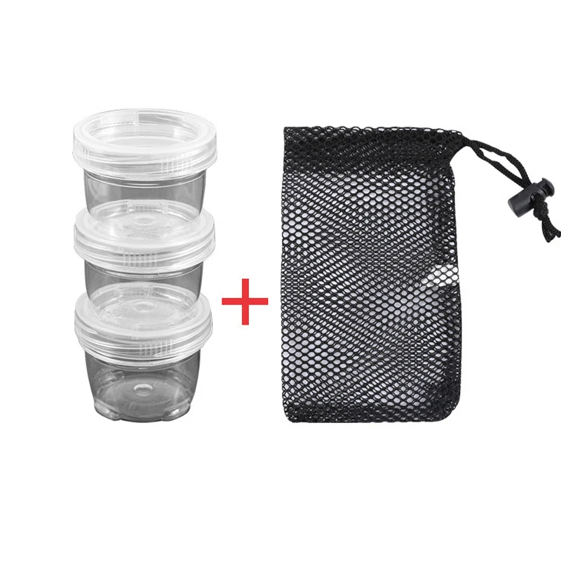 Clear Nursery Pots 10/20 Pack Variety 5 Sizes Drainage Holes Transparent Plasti