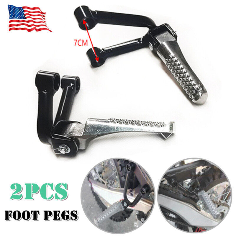 Motorcycle Dirt Bike Refit Side Stand Rear Passenger Foot Peg Pedal Pad Bracket