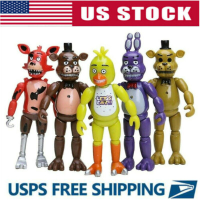 5Pcs Five Nights at Freddy's Bunnie Game 6in. FNAF  Figures Party Toy Gift