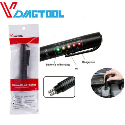 Auto Liquid testing Brake Fluid Tester pen for DOT3/DOT4 5 LED indicator display