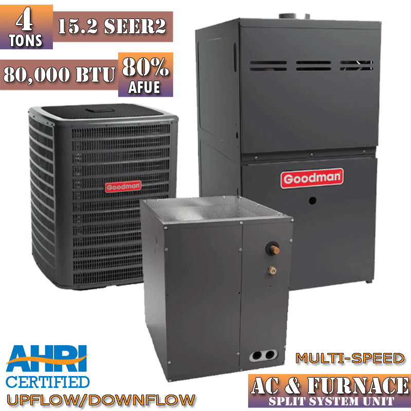 System 15.2 Seer2 80% Afue 80,000 Btu Vertical