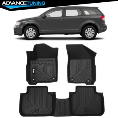 Fits 11-20 Dodge Journey 3D Molded Floor Mats All Weather Carpets Liner TPE 3PCS