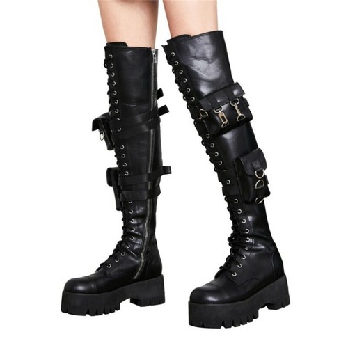 biker over the knee boots