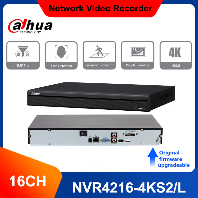 Dahua NVR4216-4KS2/L 8MP 4k 1U 2HDDs 16 Channel Security Net