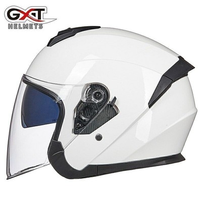 Motorcycle Helmet Open Face Double Lens Motocross Riding Helmets DOT Approved