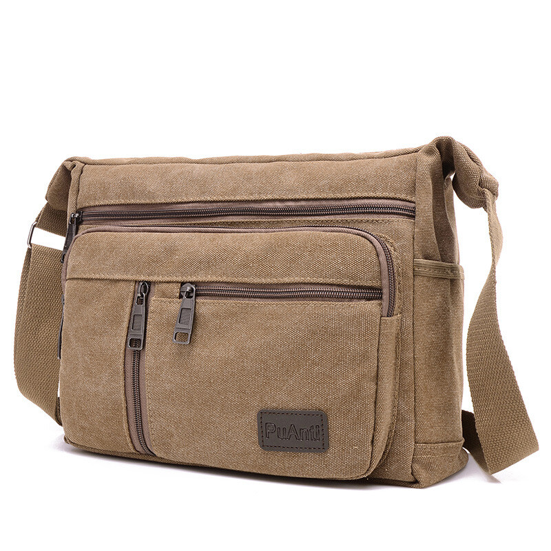 Men Canvas Shoulder Bags Casual Tote Travel Crossbody Bag Men Canvas Shoulder Bags Casual Tote Travel Crossbody Bag