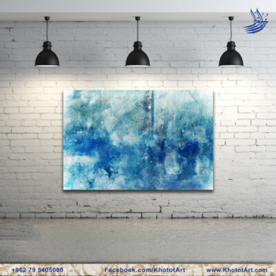 Abstract painting, collage panoramic Strokes originals Large personalized