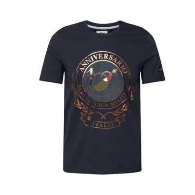 Мужская футболка Aeronautica Militare TS2118 Anniversary 100 Ages Navy Blue &