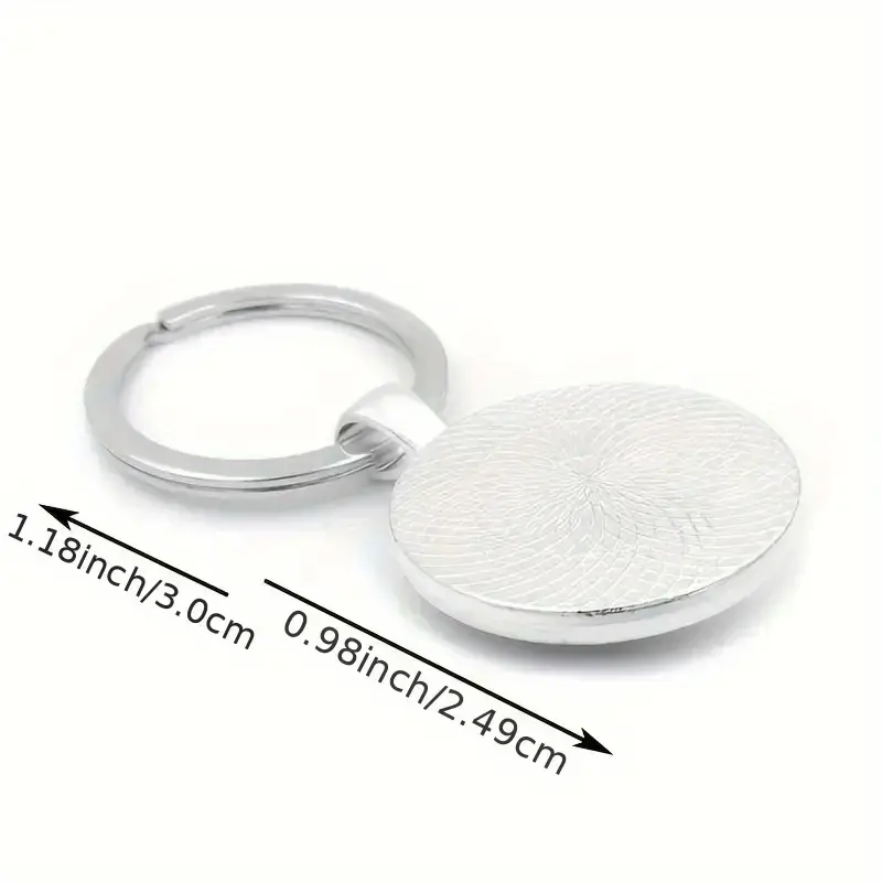 Butterfly Keychain Fashion Round Creative Painted Animal Metal Keychain